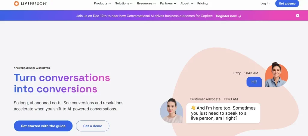 Best AI Tools For Ecommerce - LivePerson