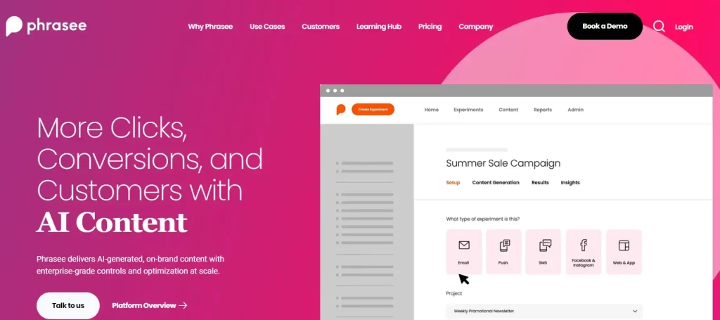 Best AI Tools For Ecommerce - Phrasee