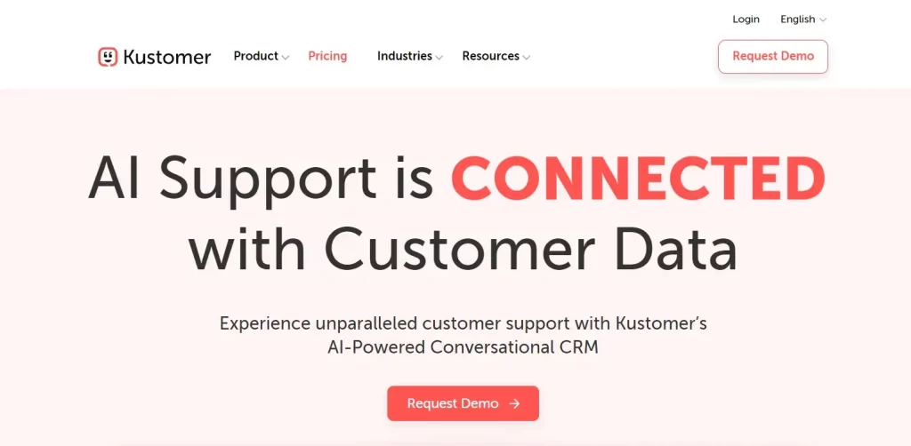 Experience the best customer service with Kustomer's AI-Powered Conversational CRM and request for free demo.