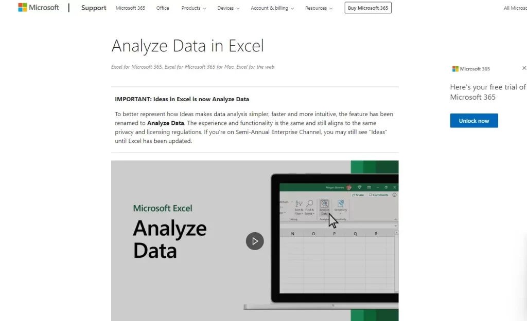 Unlock Microsoft Excel by trying their free trial to analyze Data and maximize profitability